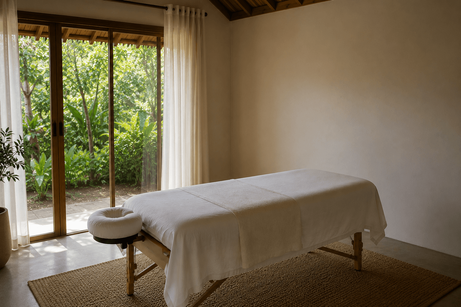 Wellness retreat treatment room